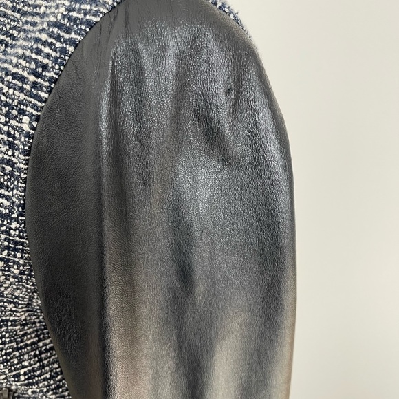 Theory tweed and leather jacket - Picture 9 of 10